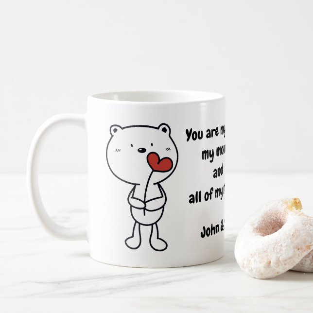 Mug Valentine's Day Bear Love Heart (Avec donut)