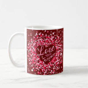 Mug Valentines Day Love You Forever Pink Hearts