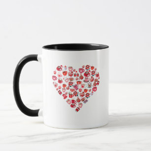Mug Valentines Jour Amour Coeur Forme Café Design