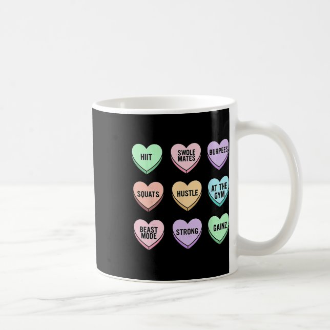 Mug Valentines Jour Bonbons Coeur Bodybuilding Fitness (Droite)