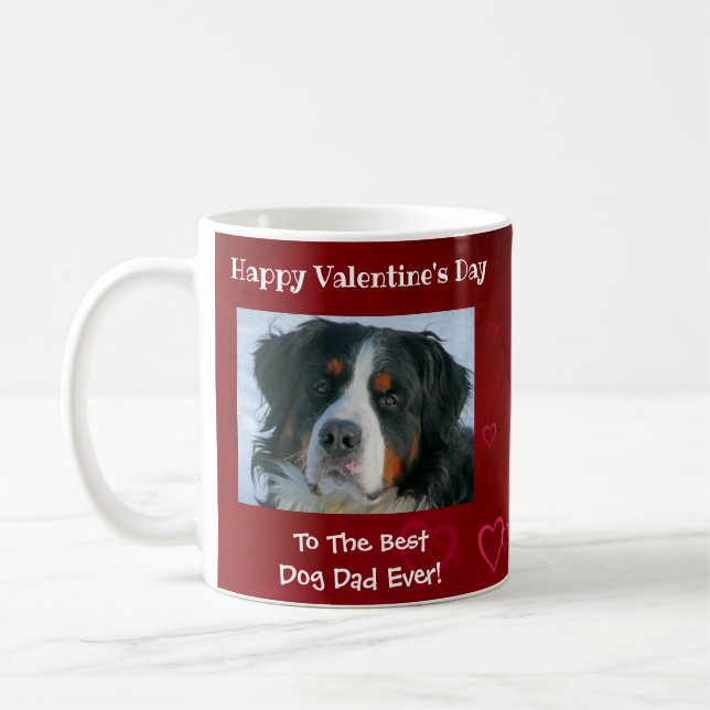 Mug Valentines Jour Meilleur Chien Papa Jamais Mignonn (Gauche)