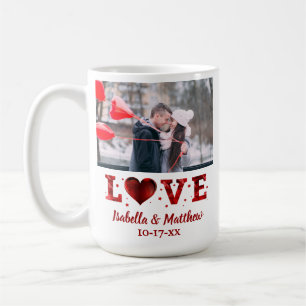 Mug Valentines Jour mignonne Couple Photo Amour Coeur
