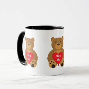 Mug Valentines Teddies (3) Tenir des mots d'amour