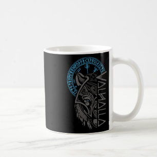 Mug Valhalla Wolf Masque Odin Runes Norse Comp Viking