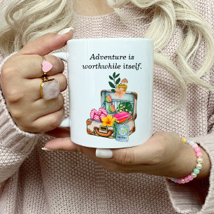 Mug Valise vintage de voyage d'anniversaire Mignonne