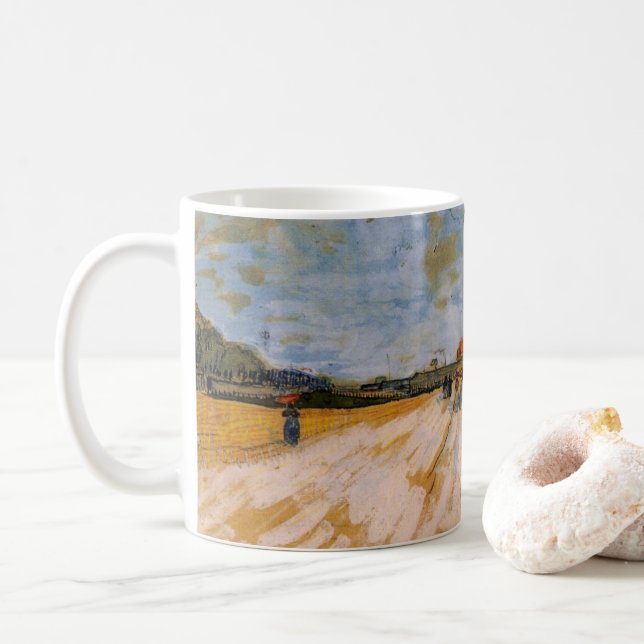 Mug Van Gogh Road à côté des Ramparts de Paris (Avec donut)