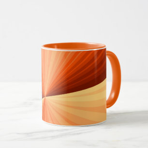 Mug Vanille rouge orange Abstraite moderne Fractale gr