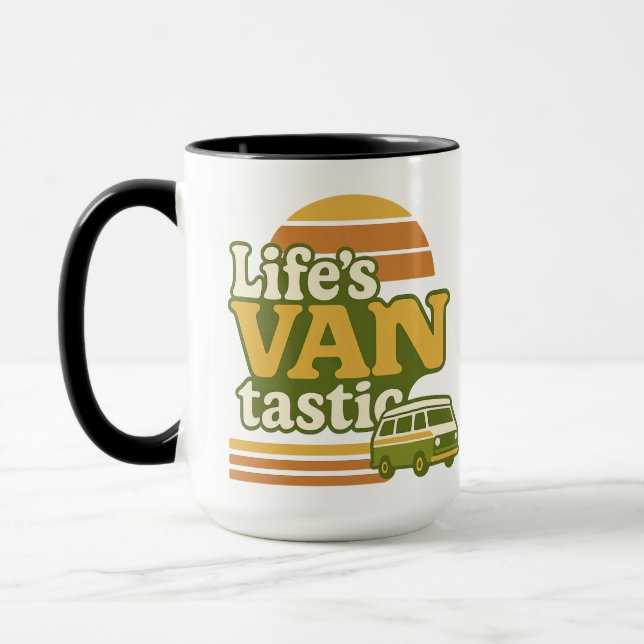 Mug VANtastic Retro les années 70 Van Graphic (Gauche)