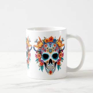 Mug Vaporwave_Skull_Sunset_with_Neon_Tropical_Vibes-re
