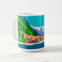 Varenna Lake Côme Italie Illustration Voyage