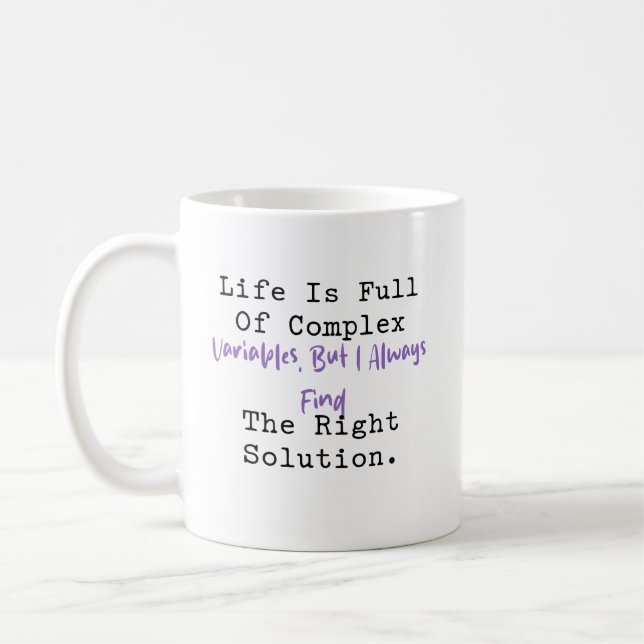Mug Variables complexes Bonne solution Math Life (Gauche)