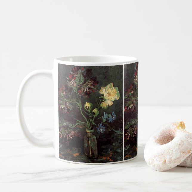 Mug Vase avec Myosotis et Peonies par Vincent van Gogh (Avec donut)