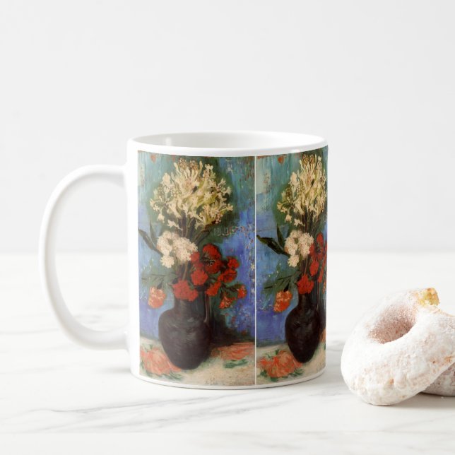 Mug Vase avec oeillets par Vincent van Gogh (Avec donut)