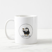 Vase en céramique personnalisé Lawyer Esq Pingouin