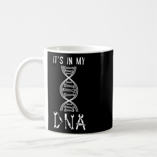 Mug Véhicule Mécanique Diesel Fixant Son Dans Mon Dna  (Gauche)