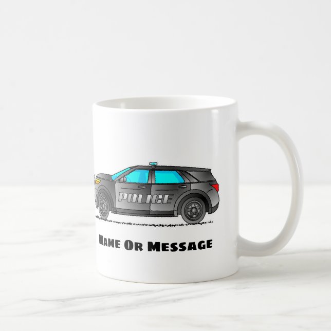 Mug Véhicule policier de chef de la police personnalis (Droite)