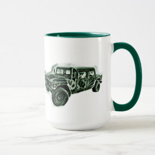 Mug véhicule tout-terrain vert