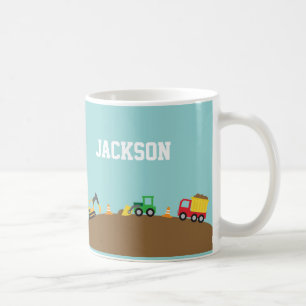 Mug Véhicules mignons de construction pour des garço