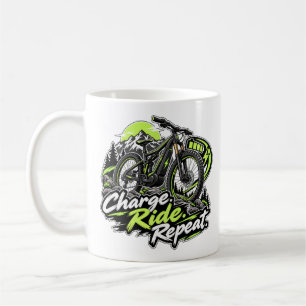 Mug Vélo électrique – Chargez Roulez Répétez