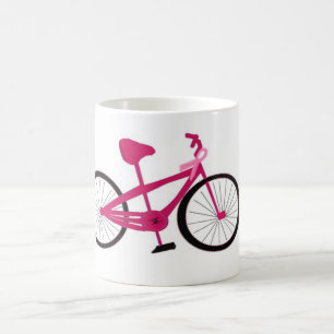 Mug Vélo Rose Avec Ruban Rose