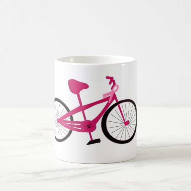 Mug Vélo Rose Avec Ruban Rose (Centre)