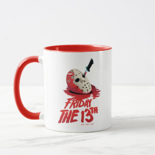 Mug Vendredi 13   Couteau à travers le masque de hocke