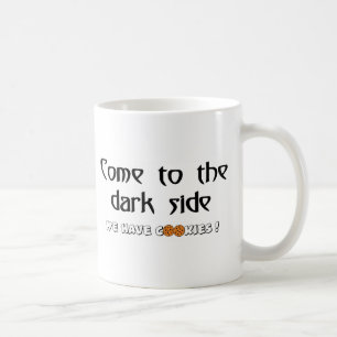Mug Venez au côté en noir - nous prenons des biscuit