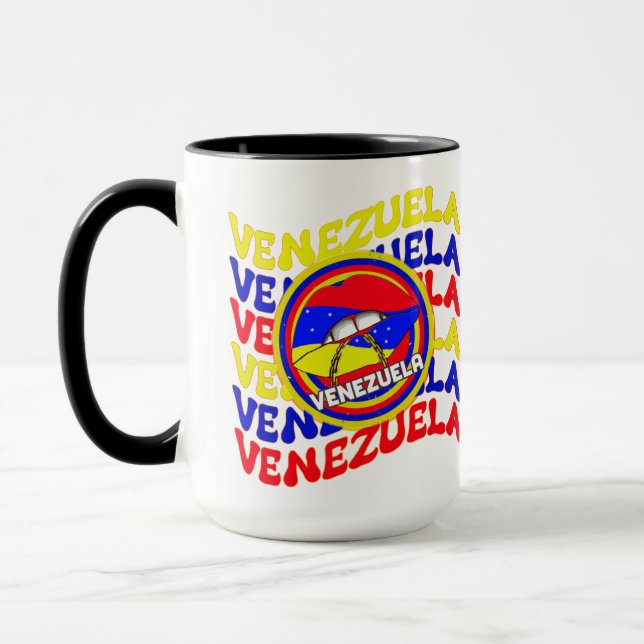 Mug Vénézuélienne Drapeau vénézuélienne Fierté lèvres  (Gauche)
