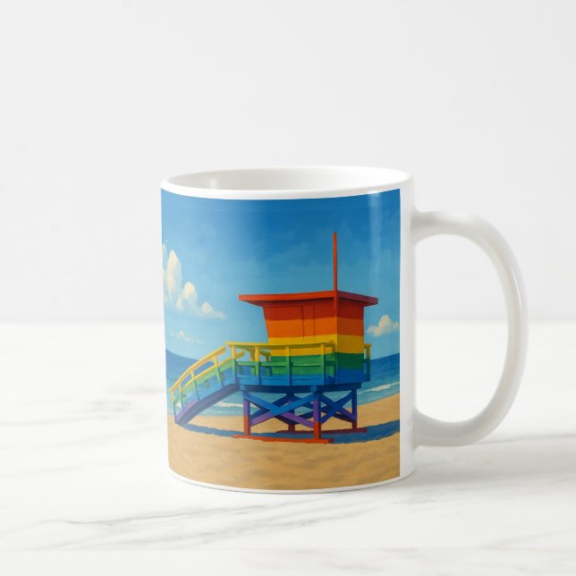 Mug Venice Beach Rainbow Lifeguard Stand (Droite)