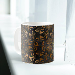 Mug Ventilateur de cuivre noir Art Déco Graphisme