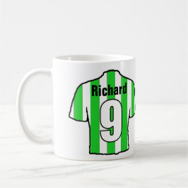 Mug Ventilateur de football Vert & Blanc Strier Chemis