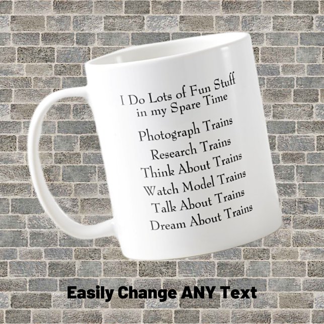 Mug Ventilateur de train ferroviaire - Ce que je fais  (Créateur téléchargé)