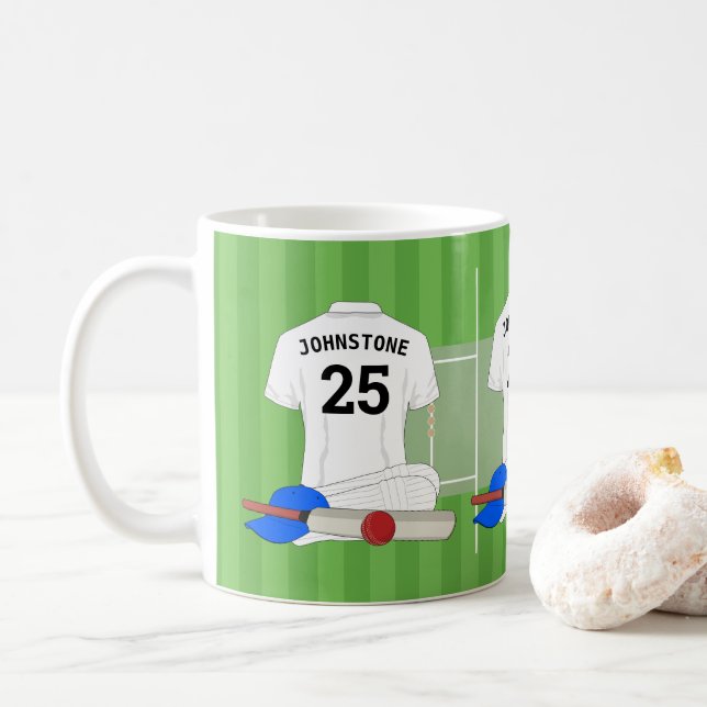 Mug Ventilateur/joueur du club de cricket (Avec donut)