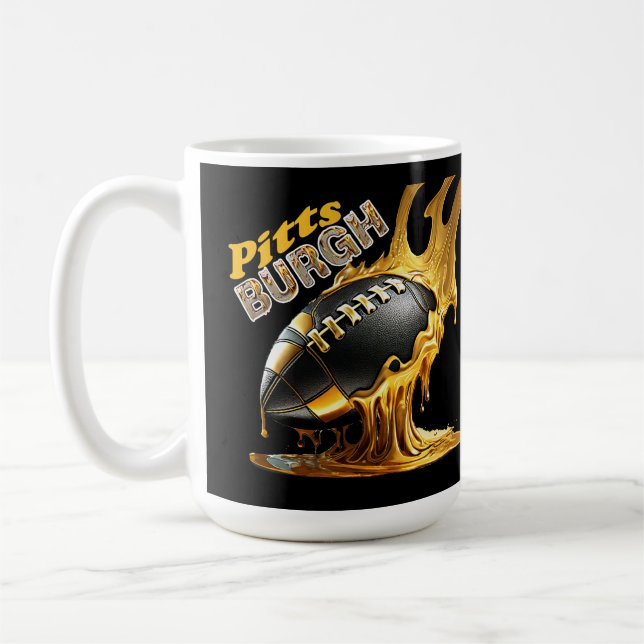 Mug Ventilateurs De Football De Pittsburgh - Acier Mou (Gauche)