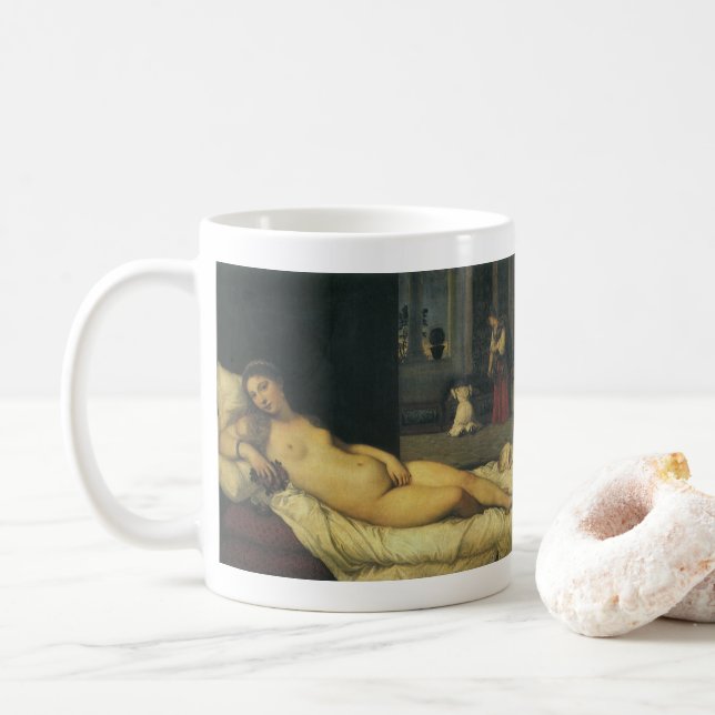 Mug Vénus d'Urbino par Titien, Art Renaissance (Avec donut)