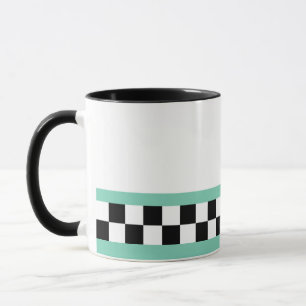 Mug vérificateur rétro vert rayé