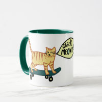 Vérifier Meowt Punny Skateboard Tabby Cat