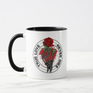 Mug Véritable Amour Ne Meure Jamais Squelette Main Ave