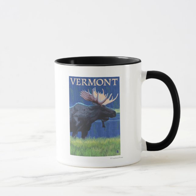 Mug VermontMoose au clair de lune (Droite)