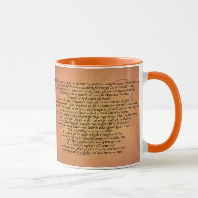 Mug Vers de bible du psaume 91 (Droite)