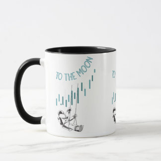 Mug Vers La Lune, Le Commerce, Le Trader Et Les Action