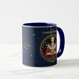 Mug Verseau Symbole du zodiaque du porteur d'eau pour