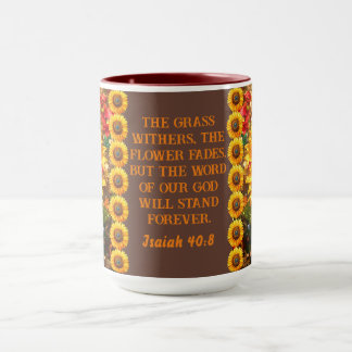 Mug Verset Bible Avec Tournesol William Morris Art