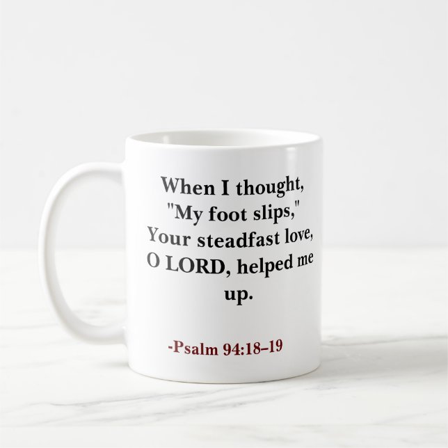 Mug verset biblique personnalisé chrétien (Gauche)