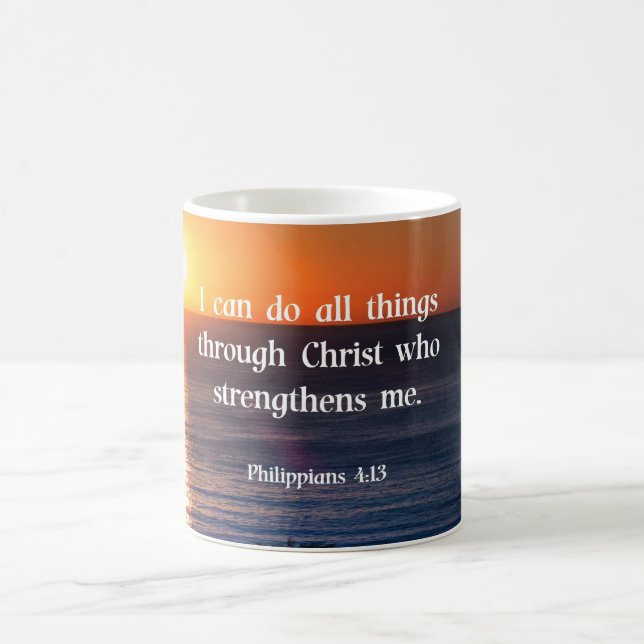 Mug verset biblique, Philippiens 4:13, (Centre)