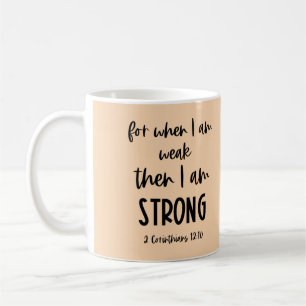 Mug Verset biblique : Quand je suis faible, alors je s