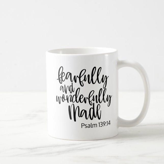 Mug Verset biblique terriblement et merveilleusement f (Droite)