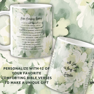 Mug Versets d'urgence de la Bible Aquarelle Florale