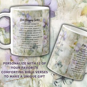 Mug Versets d'urgence de la Bible Floral personnalisé