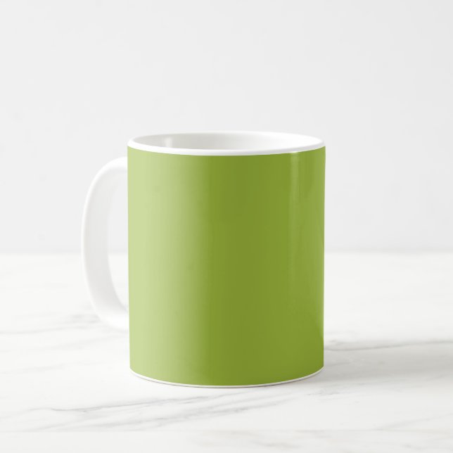 Mug  Vert citron moyen (couleur solide) jaune-vert (Devant gauche)